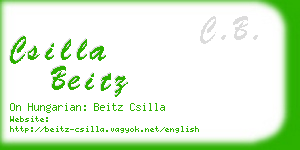 csilla beitz business card